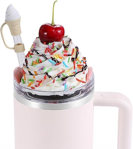 Charms for Stanley Cup Lid Accessories, Whipped Cream Stanley Tumbler Accessories, Ice Cream Char... | Amazon (US)