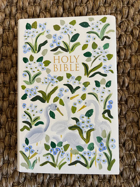 Herons in the Flowers No. 9, Original Handpainted NIV | Evelyn Henson