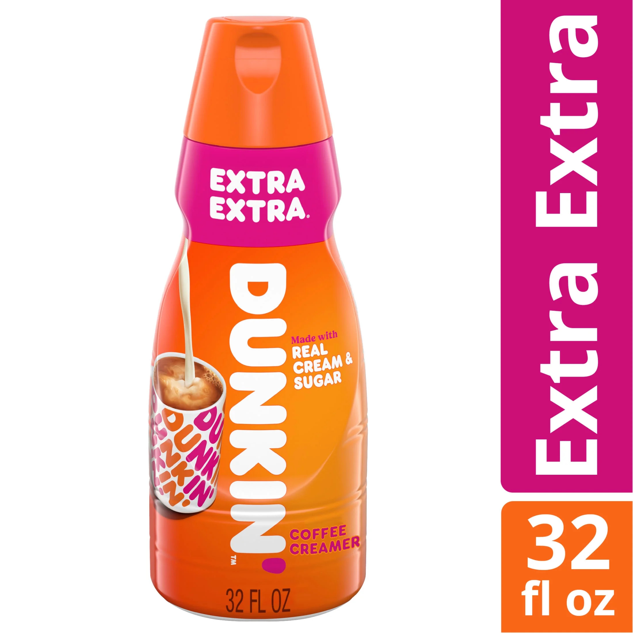 Dunkin' Extra Extra Coffee Creamer, 32 fl oz Bottle | Walmart (US)
