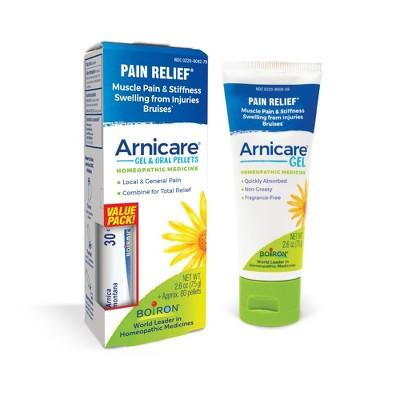 Boiron Arnicare Gel/MDT Value Pack Homeopathic Medicine For Pain Relief  -  2.6 oz + 80 Gel+Pellet | Target
