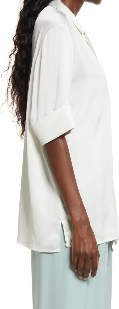 Satin Camp Shirt | Nordstrom