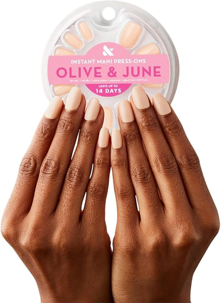 Olive & June Instant Mani Press On Nails (Glue) | 42 Fake Nails, 21 Sizes | Non-Toxic, Long-Lasti... | Amazon (US)