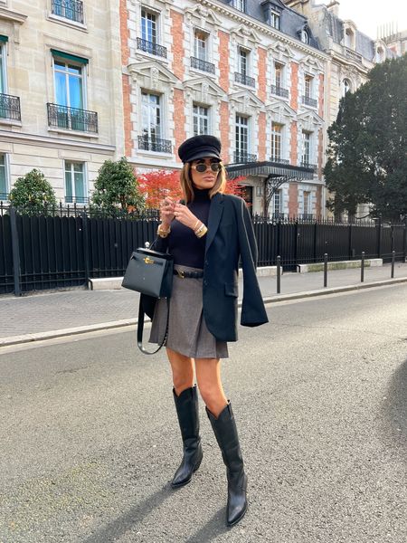 Wearing a size small in top and size small in skirt. 

Paris fashion, Paris outfit inspo, fall fashion, Anine bing boots, Hermes, black blazer, pleated skirt, fall skirt, fall boots, Emily Ann Gemma

#LTKstyletip #LTKtravel