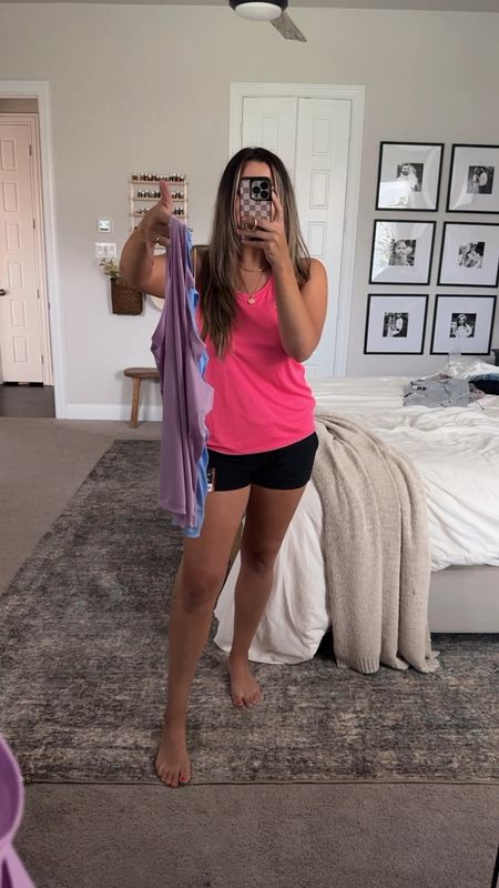 These active tanks are on sale for under $5!!! Running back for more colors. They’re thin and moisture wickening which will be perfect for the gym. Also wearing those $7 buttery soft Walmart shorts in black 

#LTKFindsUnder50 #LTKxWalmart #LTKStyleTip