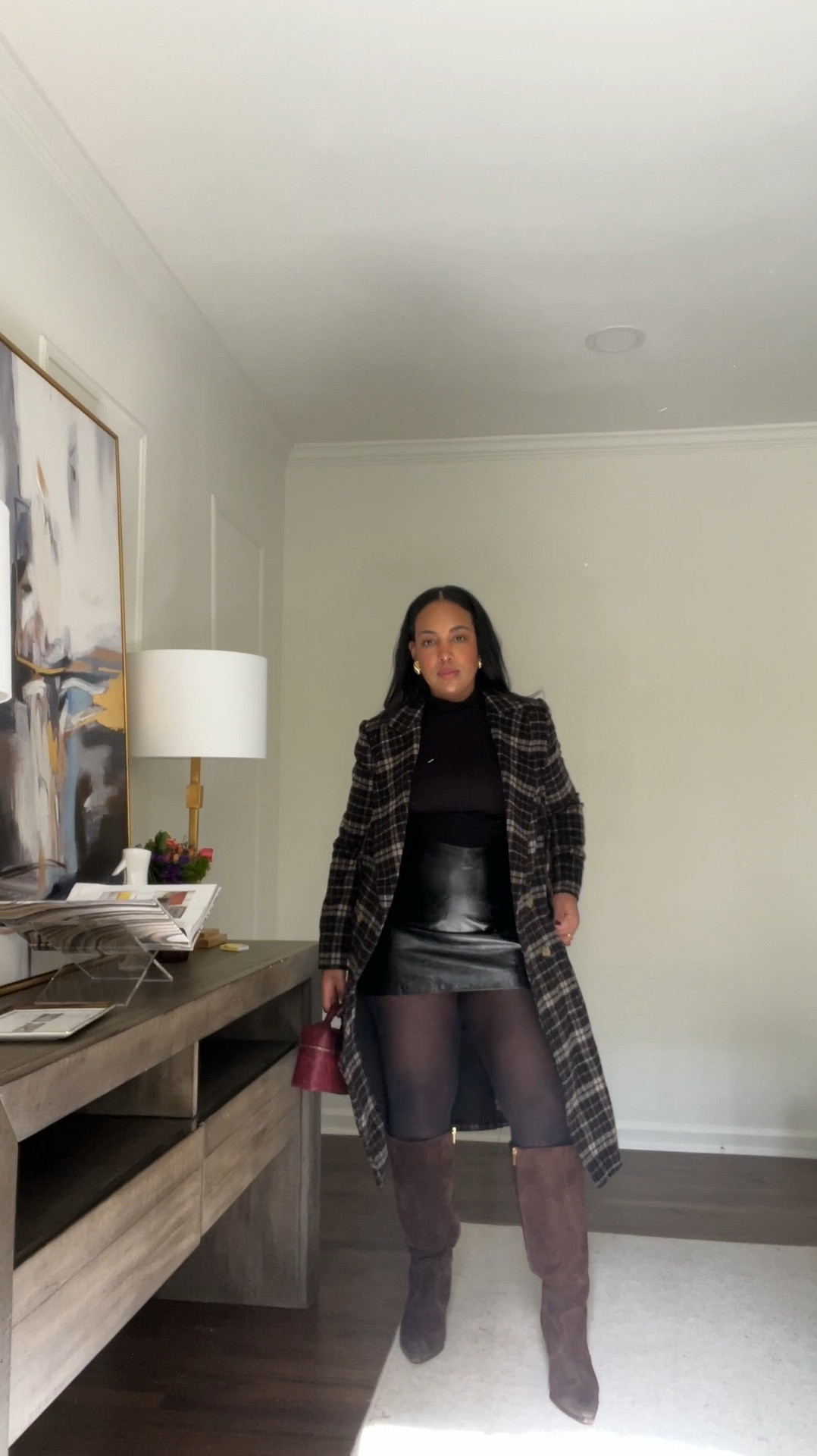 30 Outfits 30 Days - Day 21! This look has black and orange so I say it’s very festive chic! 😂 I decided to do a big no no and wear these chocolate suede boots instead of a black pair. I kind of love the interest it adds. 

#LTKVideo #LTKSeasonal #LTKMidsize