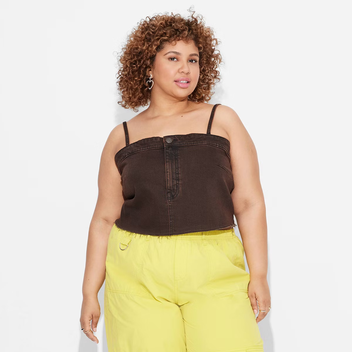 Women's Reworked Cropped Denim Tank Top - Wild Fable™ | Target