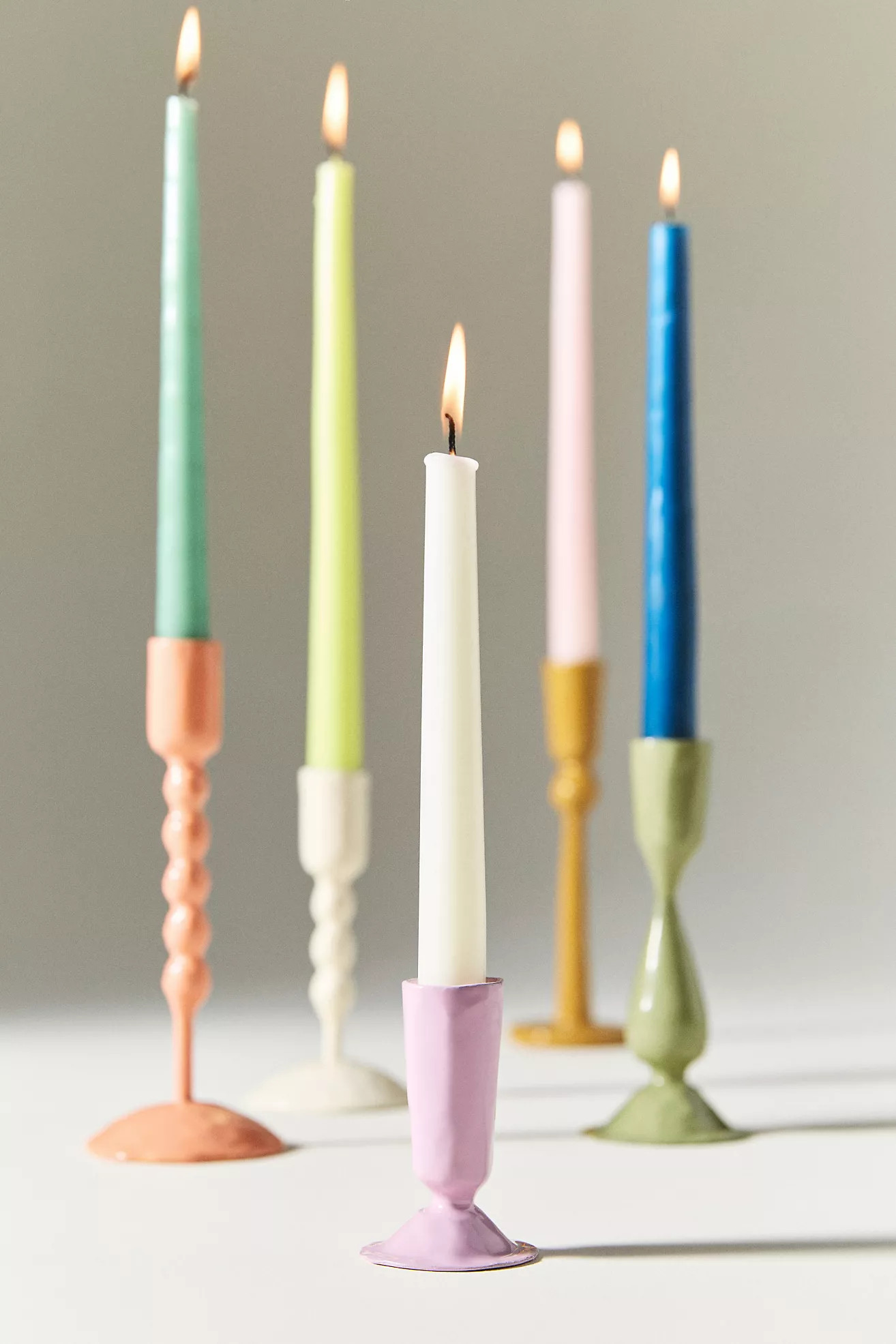 Cora Enamel Candleholders | Anthropologie (US)
