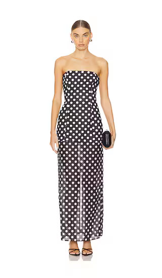 x REVOLVE Chloe Dress in Black & White Polka Dot | Revolve Clothing (Global)