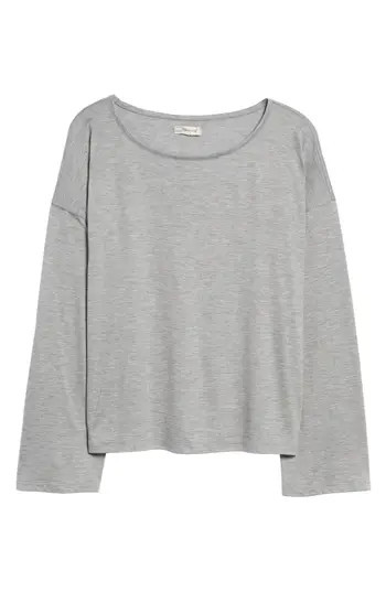Women's Madewell Libretto Wide Sleeve Top, Size Large - Grey | Nordstrom