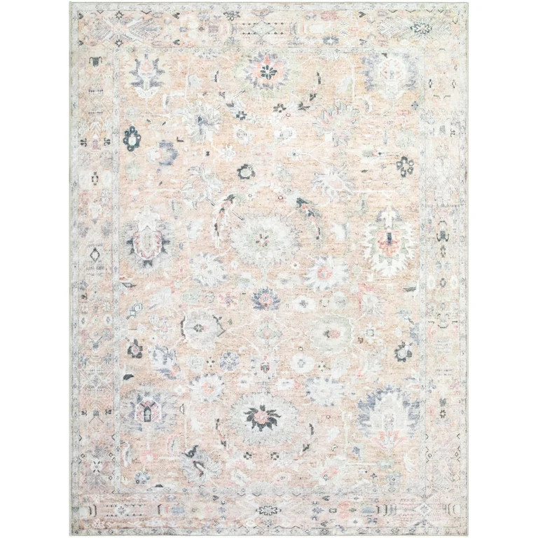 My Texas House Washable Everly Cream 5'3" x 7' 8'10" x 12' Washable Area Rug | Walmart (US)