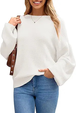 Arach&Cloz Women Wool Bend Soft Warm Fuzzy Loose Fit Fall Sweater 2025 | Amazon (US)