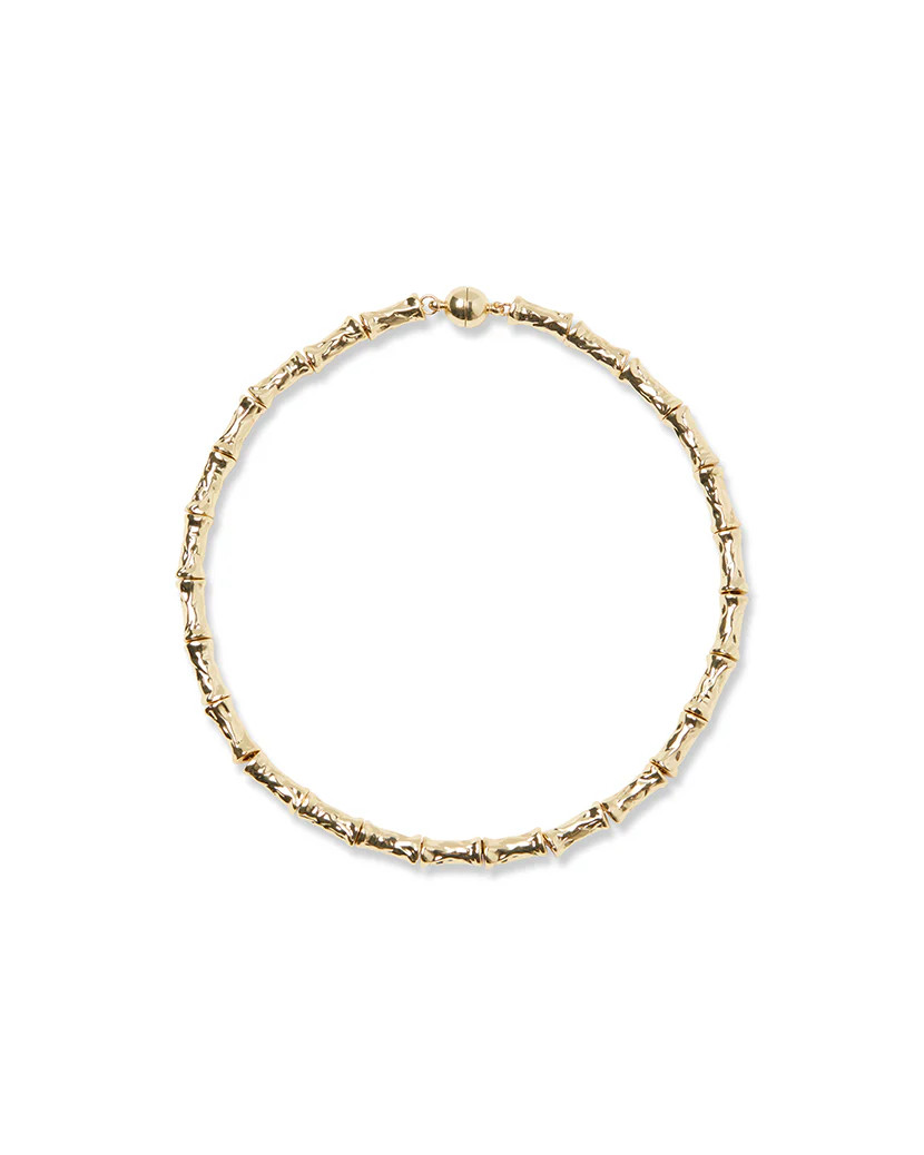 Hammered Bamboo Necklace | We Wore What