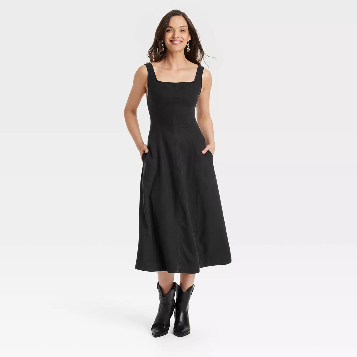 Women's Fit & Flare Midi A-Line Dress - Universal Thread™ | Target