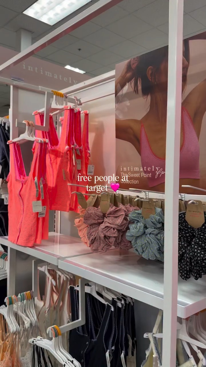 Free people at Target! Say NEED below for the 🔗s! I couldn’t believe I found a fully stocked intimately fp display! The quality is so good and the pieces are way cuter than I thought. The boxers are definitely my favorite! The colors are so cute for spring and summer🩷 Have you seen Free People at your stores yet?

#targetfinds #targethaul #targetmusthaves #freepeople #freepeoplemovement target must haves, target finds, target haul, free people at target, free people intimately, free people movement, free people style