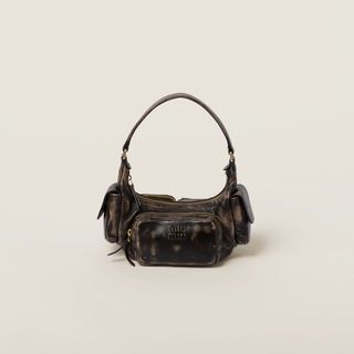 Sand/coffee Nappa Leather Pocket Bag | Miu Miu | Miu Miu US