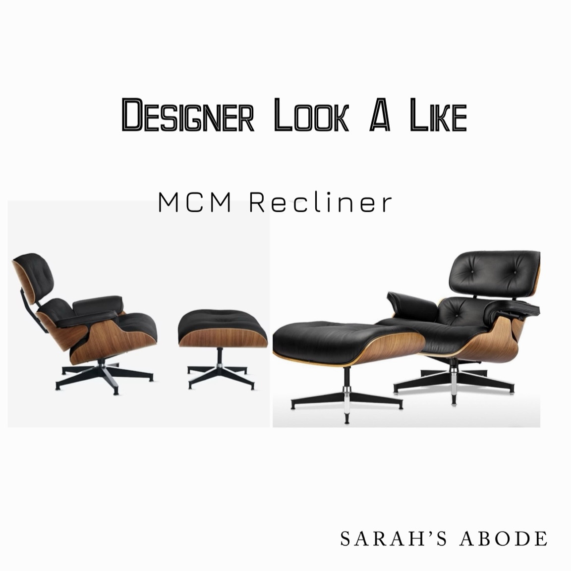 Designer Look-ALike! Herman Miller Mid Century Modern Recliner chair, side by side with a much more affordable option! I have the more affordable one and I love it!! 

#LTKStyleTip #LTKHome #LTKFamily