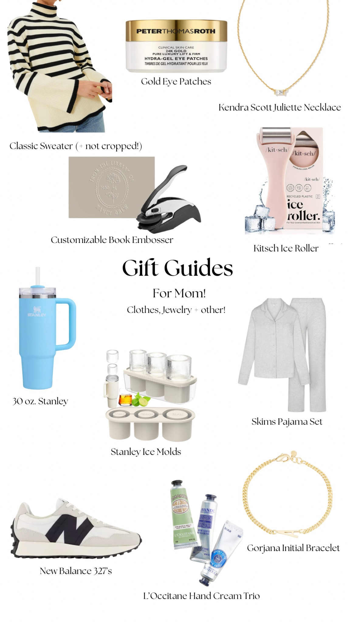 Gift for mom - Personal items edition! Some self care items, a new stanley, some Skims pajamas, jewelry, and a custom book embosser- if she’s a reader this is such a cool and unique gift!



#LTKSeasonal #LTKGiftGuide #LTKHoliday