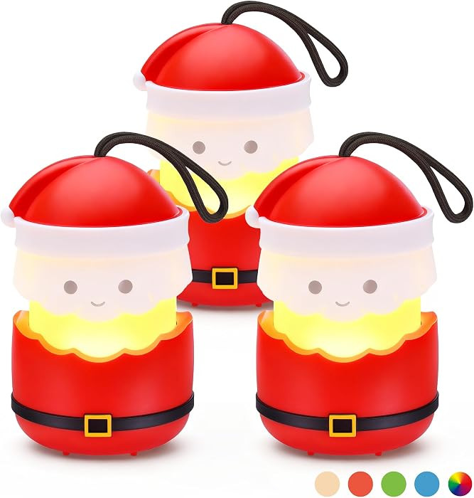 Christmas Gift EverBrite Santa Claus Lantern 3 Pack, 5 Light Modes Holiday Decoration Presents fo... | Amazon (US)