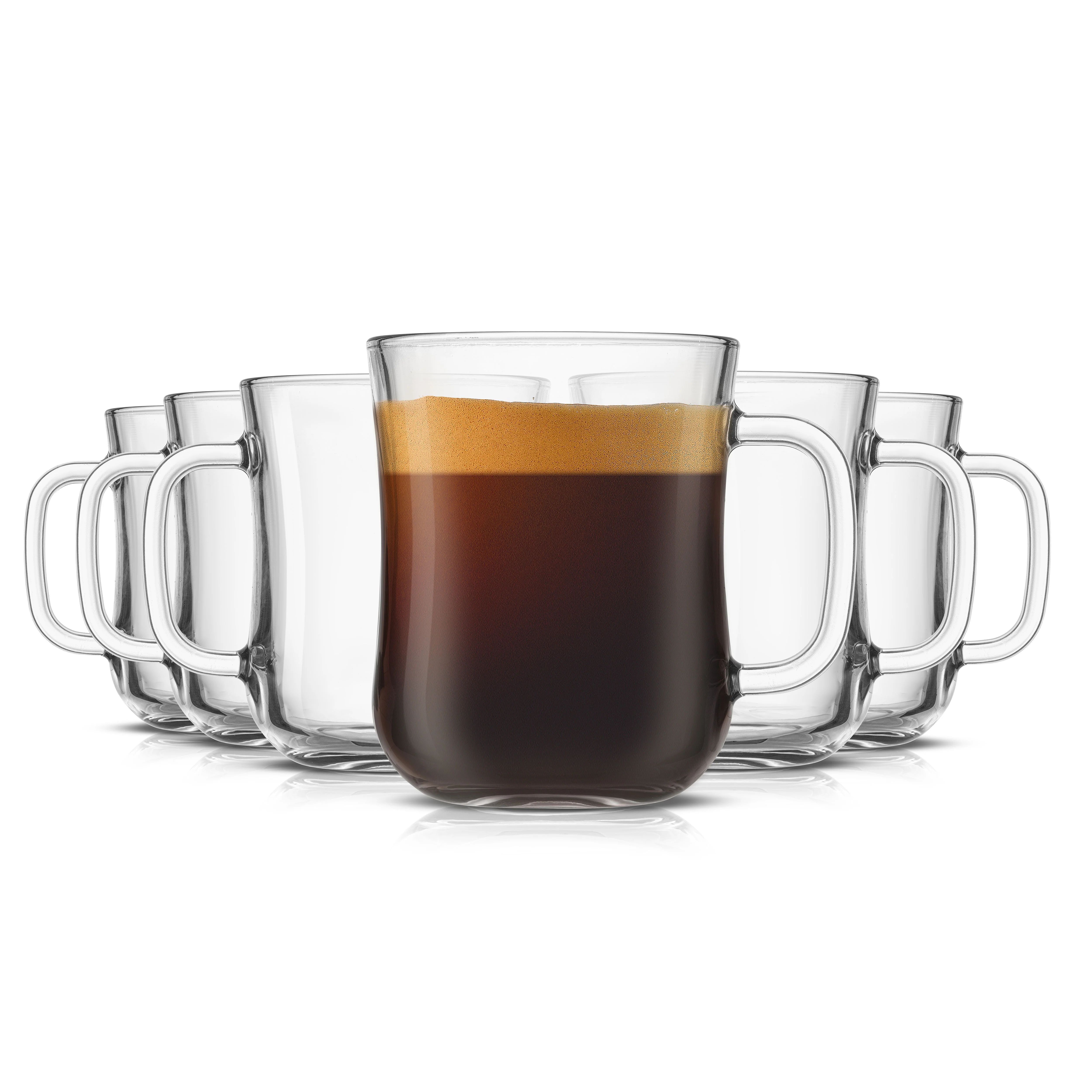 Diner Glass Coffee Mugs - Set of 6 | JoyJolt