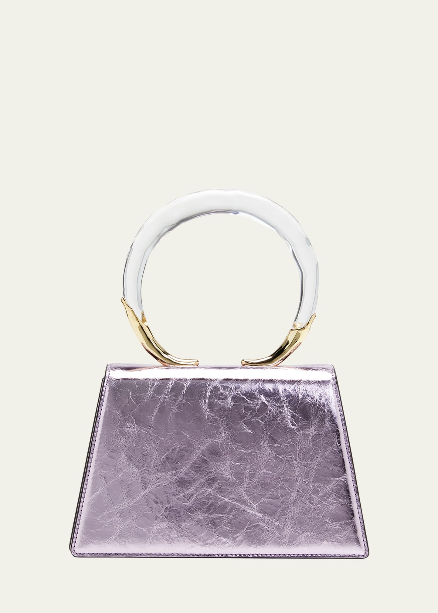 Lucite Quad Metallic Leather Handbag | Bergdorf Goodman