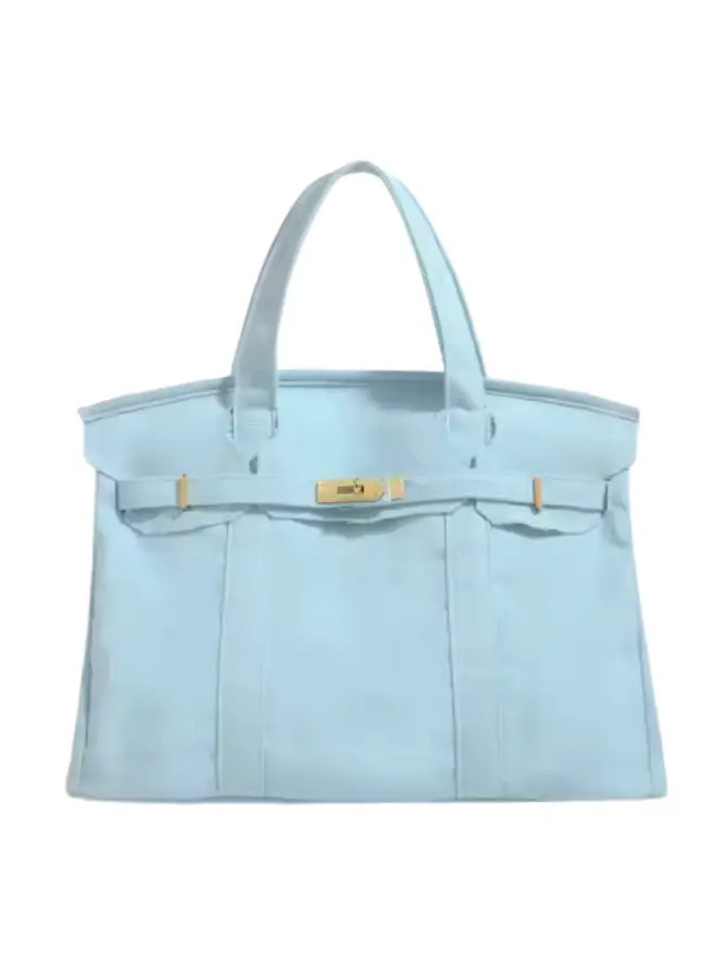 Canvas "Boatkin" Boat Bag - Pale Blue | Runway Athletics