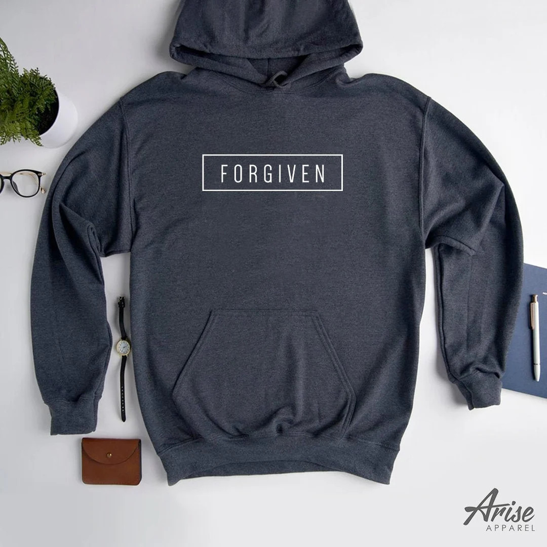 FORGIVEN Hoodie | Christian hoodie, Christian sweatshirt, baptism gift, Christian gift, grace hoo... | Etsy (US)