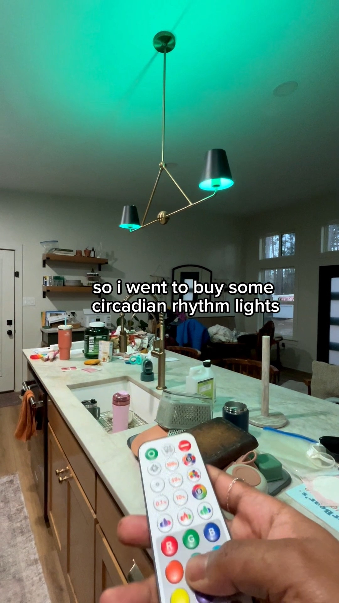 I crunched too hard y’all! I want to get some circadian rhythm lights to put in the light fixture above our countertop to help support our circadian rhythms at night time. But what I didn’t realize I was doing who was buying a total vibe! 

I keep them on the low beam Amber setting at night time but it’s also super fun to have the different colors too! ￼￼

#LTKHome #LTKdayinmylife