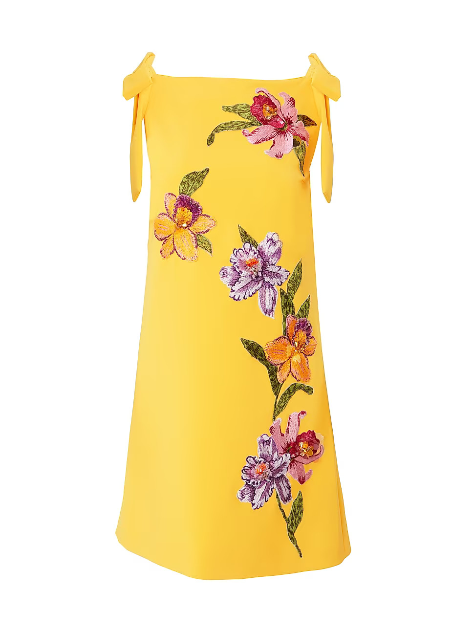Carolina Herrera Embroidered Floral Shift Dress | Saks Fifth Avenue