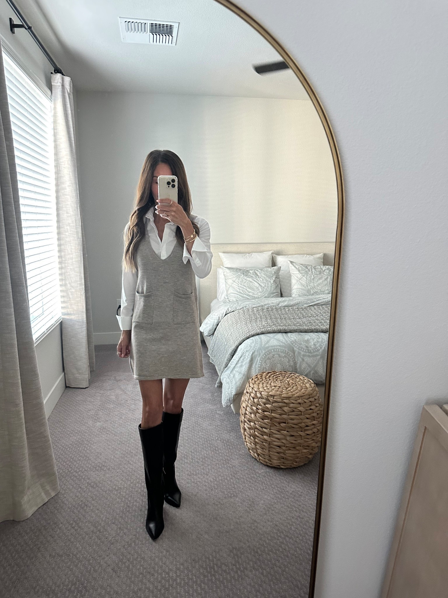 Wearing xs in button up and dress 🤍

#LTKWorkwear #LTKStyleTip #LTKOver40