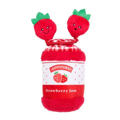 ZippyPaws Strawberry Jam Bungee Burrow Plush Dog Toy | Target