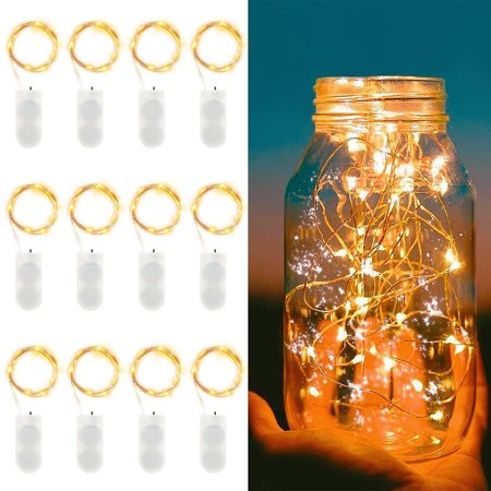 12Pcs 6.56FT 20LED String Light IP65 Waterproof Battery Powered Fairy Light Flexible Copper Wire Fai | Walmart (US)