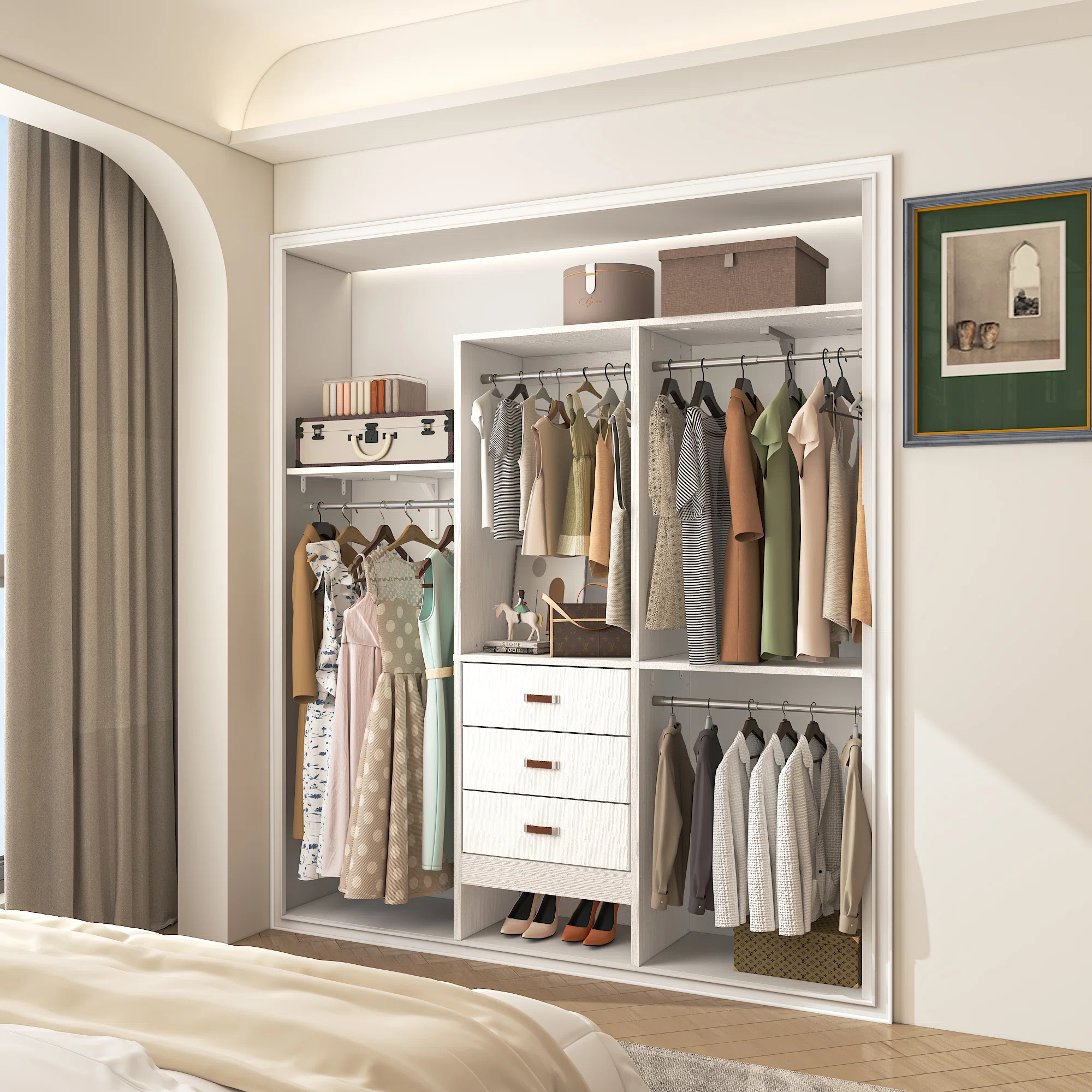 Rebrilliant Rheata 59'' Closet System | Wayfair | Wayfair North America