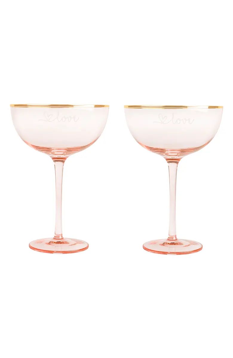 Cathy's Concepts Love Set of 2 Champagne Coupes | Nordstrom