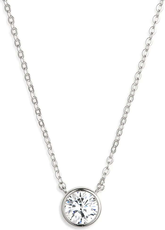 Nordstrom Solitaire Bezel Pendant Necklace | Nordstrom | Nordstrom