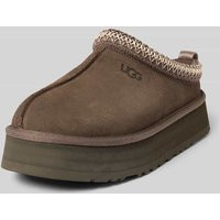 UGG Slides aus Veloursleder Modell 'TAZZ' in Dunkelbraun, Größe 40 | Peek & Cloppenburg* Düsseldorf DE