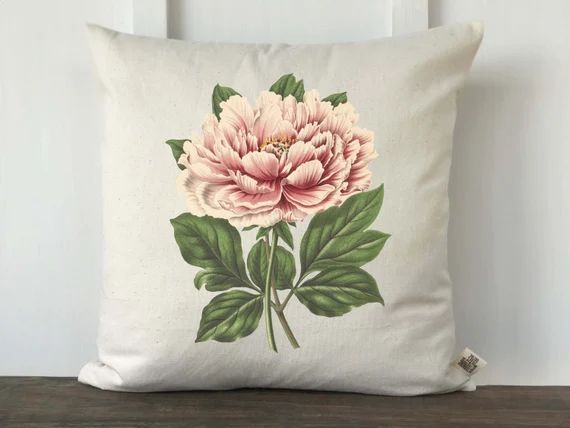 Farmhouse Vintage Peony Pillow Cover Mother's Day Gift | Etsy | Etsy (US)