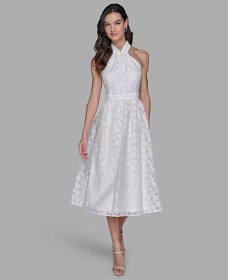 Women's Organza Burnout Midi Dress | Macy's
