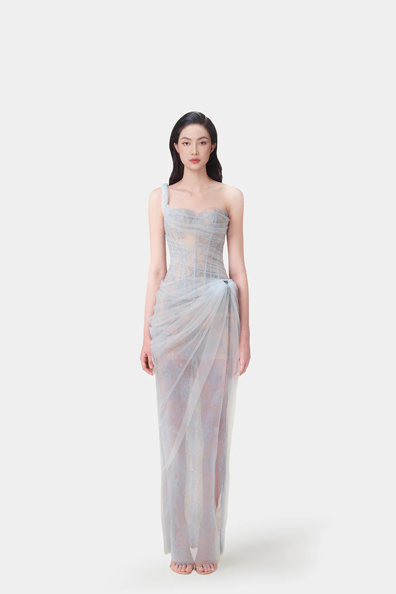 MARA DRESS - BLUE | Montsand | CULT MIA | CULT MIA UK LTD