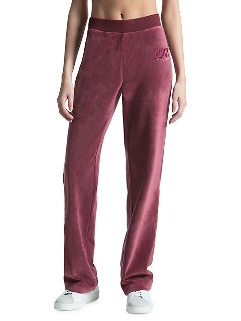 Juicy Couture Logo Embroidery Velour Pants on SALE | Saks OFF 5TH | Saks Fifth Avenue OFF 5TH
