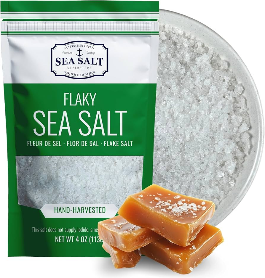Sea Salt Superstore Hand Harvested Sea Salt Grains, Baja Fleur de Sel Grain Salt, for Baking and ... | Amazon (US)
