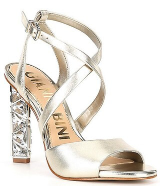 Gianni Bini Odellia Rhinestone Embellished Ankle Wrap Strappy Dress Sandals | Dillard's | Dillard's