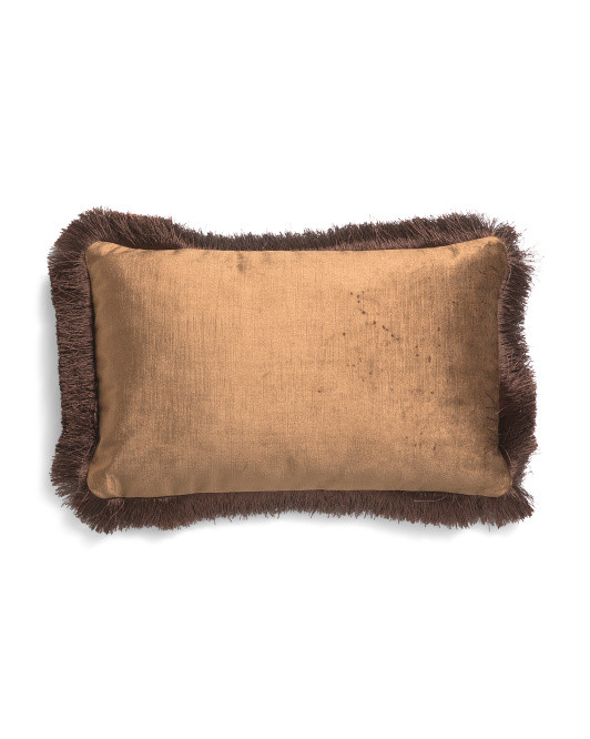 Made In Usa 13x20 Luxury Velvet Fringe Pillow | TJ Maxx