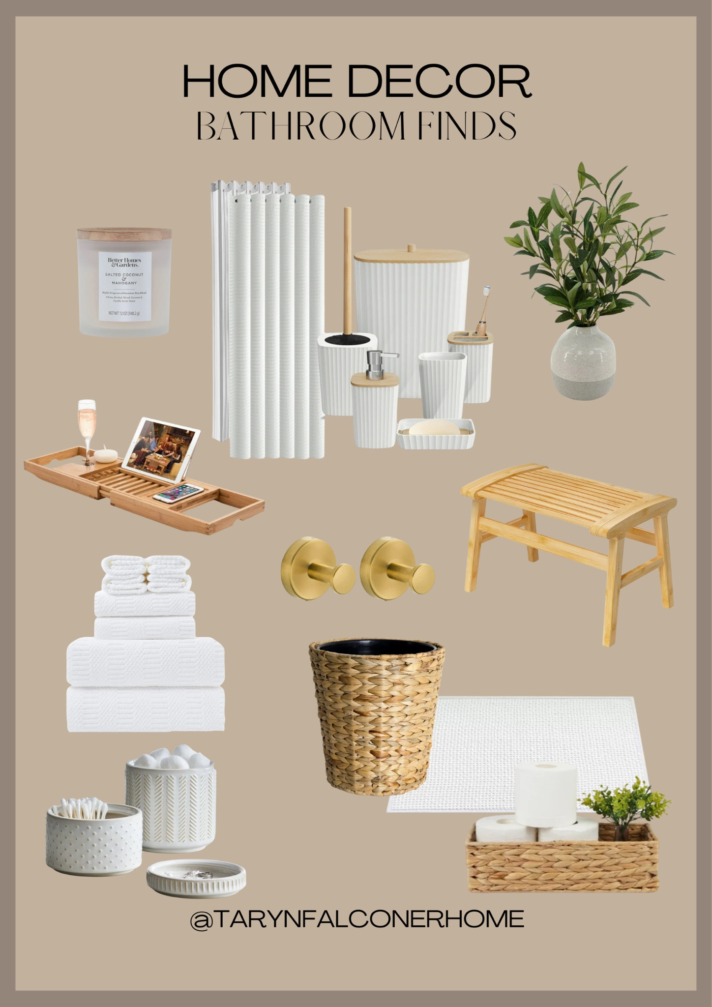 Bathroom finds!

#bathroomaccessories #bathroomfinds #bath #candle #bench #towels #wastebasket #toiletpaperbasket #suctioncuphooks #bathroomcontainers 

#LTKHome