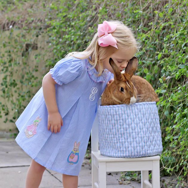 Storybook Rabbit Blue Chloe Dress | Classic Whimsy