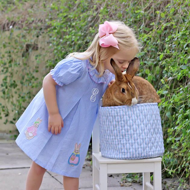 Storybook Rabbit Blue Chloe Dress | Classic Whimsy