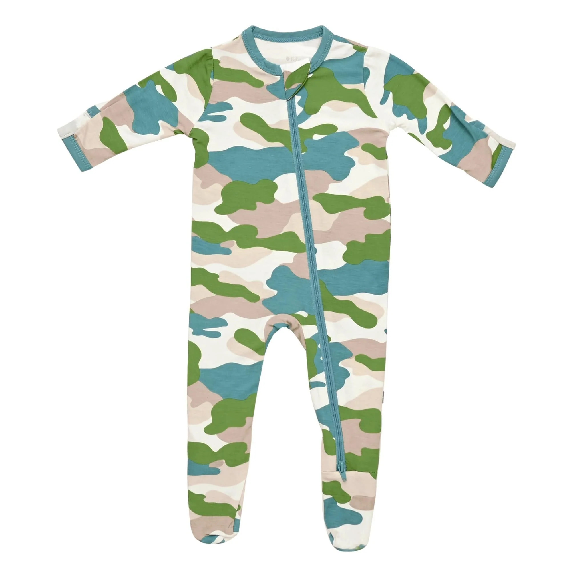 Zippered Footie in Camo | Kyte BABY