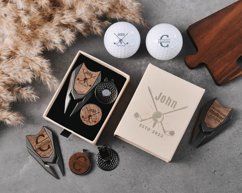 Personalized Groomsmen Golf Sets: Unique Groomsmen Gifts, Lawn Tools and Ball Markers Perfect for... | Etsy (US)