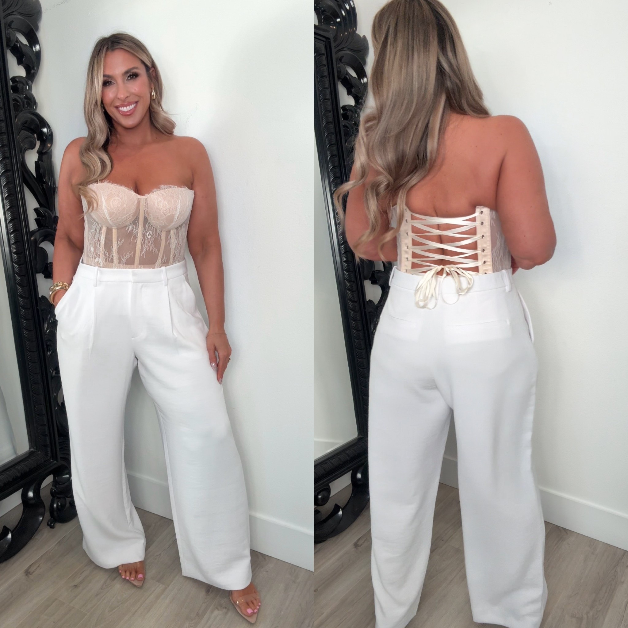 midsize spring outfit / Super chic outfit

corset L adjustable back (fits up to my size 38DD cup) 

I am wearing white pants from Abercrombie that are no longer available. I linked similar white / cream options.

#LTKmidsize #LTKfindsunder50 #LTKover40 #LTKfindsunder100 #LTKstyletip
