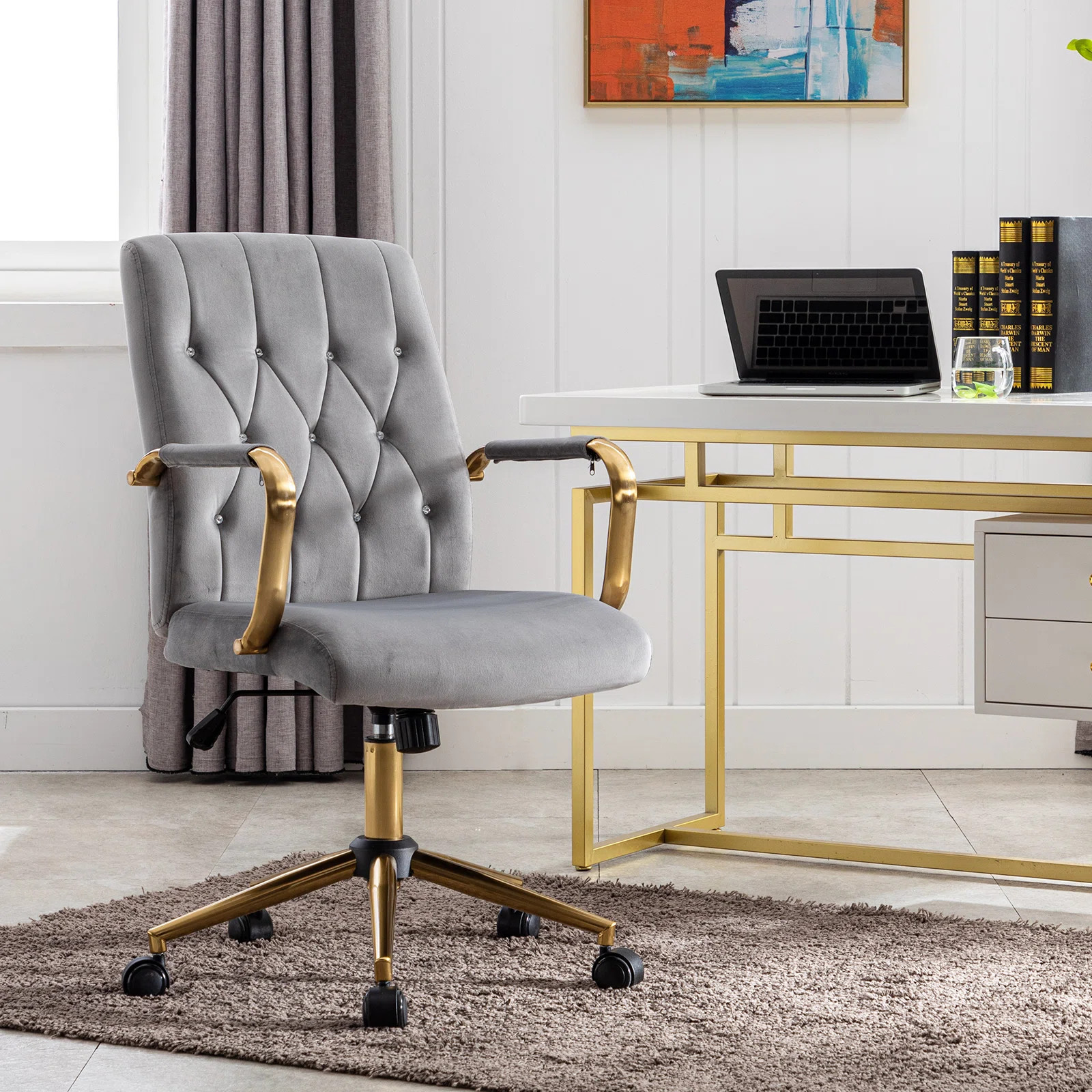Jaycie Velvet Task Chair | Wayfair North America