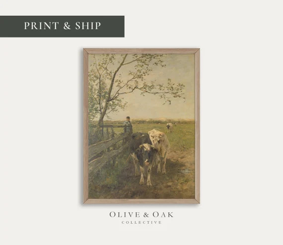 MAILED Prints / Farmhouse Wall Art / Farm Landscape Painting / | Etsy | Etsy (US)